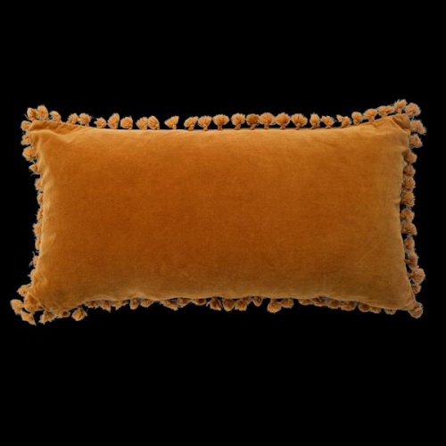 Velvet Knot Breakfast Cushion Mutard by Raine & Humble